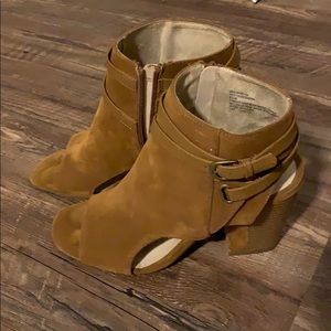 Open toe booties
